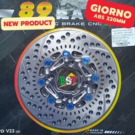 จานเบรค 89racing แท้ Giorno ขนาด 220มิล Abs จานแต่ง จีออโน่ จานเบรคแต่ง ตรงรุ่น ใส่ Click160 ABS ได้