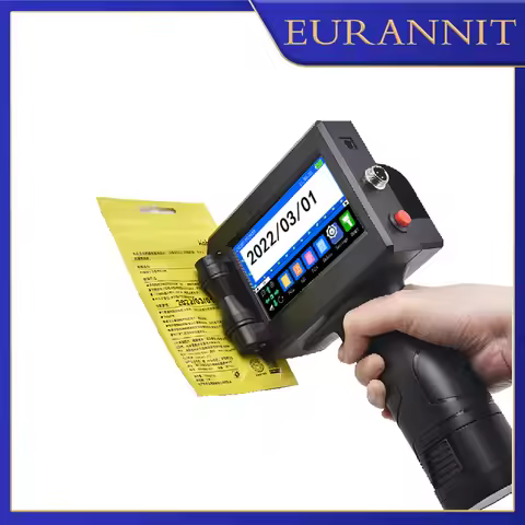 EURANNIT E15 Handheld Thermal Inkjet Printer 12.7mm Portable TIJ Printer Number Logo Label Date Imag