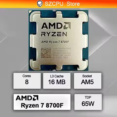 AMD Ryzen 7 8700F CPU New R7 8700F 8 Cores 16 Threads 5GHz Desktop computer processor with AM5 Socke
