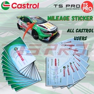 Castrol Mileage Sticker / Maintenance Sticker / Service Sticker