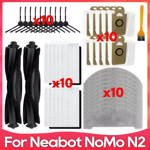 Compatible For ( Neabot NoMo N2, Imou L11 Pro, Honiture Q6 Pro ) Roller Brush Filter Mop Dust Bag Ro
