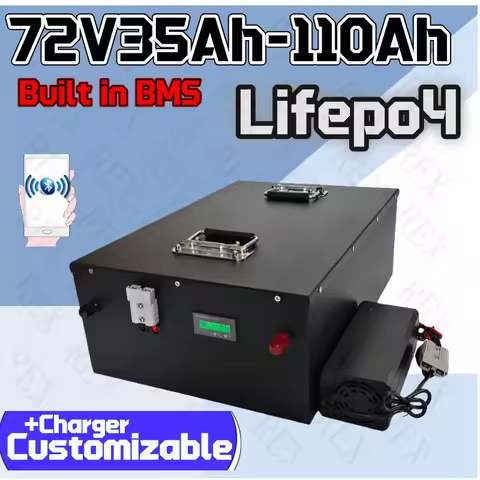 72V 35Ah Lithium Battery 72v 40Ah 50Ah 60Ah 70Ah 80Ah 100Ah 110Ah Lifepo4 for 3000W 5000W 7000W Hybr