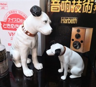 日本原裝VICTOR100周年紀念Nipper流聲機陶瓷小狗一對