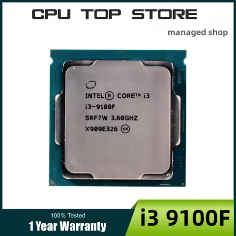 Intel Core I3 9100F 3.6GHz LGA 1151 CPU Processor 4-core 4-thread 6M 65W