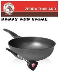 Zebra 30cm High Perform Non-Stick Wok With Nylon Turner