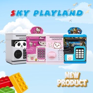 Kids Cartoon Password Digital Money Fingerprint ATM Coin Bank Saving Box Tabung Duit Mesin Kanak Kan