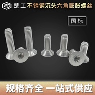 Expansion 316 Flat Head M10-16 Stainless Steel Countersunk Head Hand Screw Countersunk Head Screw He
