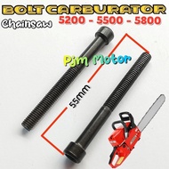 MESIN 5200 Bolt carburetor Carburetor Bolt chainsaw engine senso sinso mini 5500 5800 52cc 55cc 58cc