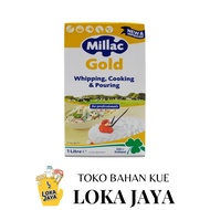 Millac GOLD WHIPPING COOKING CREAM POURING 1l GRAB EXPRESS)