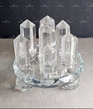全新 天然水晶 白水晶柱 晶體美 七星陣 擺件 家居 辦公室 風水 Natural Crystal Clear Quartz Tower Natural Crystal Qixing Array (C