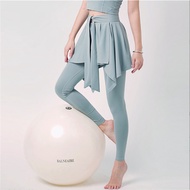 SBART กางเกงออกกำลังกายรัดรูปยางยืดยกเอวสำหรับผู้หญิงกางเกงฟิตเนสกางเกงกระโปรงกีฬาเสื้อนอก