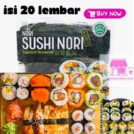Javafood Sushi Nori contains 20 Halal Sheets