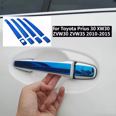 Stainless Steel Door Handle Cover Trim Molding Sticker Overlay for Toyota Prius 30 XW30 ZVW30 ZVW35 