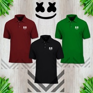 (Ready Stock) Marshmello Polo T-shirt " 100% Premium fabric Unisex Polo shirt Baju Kolar"