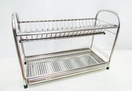 不鏽鋼碗盤架 不銹鋼瀝水架 整面板料打造置物架附水盤可自然蔭乾