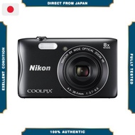 【Excellent】 Nikon Digital Camera COOLPIX S3700 Black 8x Optical Zoom 20.05 Megapixels S3700BK