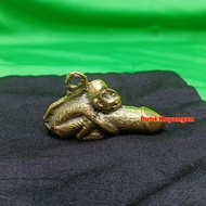 Aksesoris Dekorasi Patung Sarutomo Kuningan Aksesoris Miniatur Kuningan Sarutomo