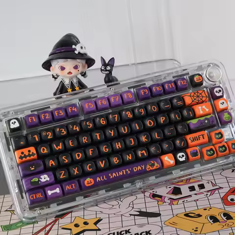 130 Keys Halloween MOA Profile Custom Keyboard Keycaps Dye Sublimation PBT Keycaps for Cherry MX Swi