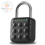 Combination Lock, Keyless Combination Lock, 6 Digit Waterproof Smart Code Padlock, Zinc Alloy Passwo