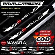 3d Carbon Sticker Nissan Navara Car Footrest Protector Anti-Scratch