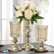 Gold Bronze Vase Luxury Crystal Glass Ceramic Vintage
