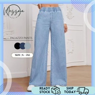 READY STOCK Mezzara Seluar Palazzo Gaya Retro wanita Wide Palazo Pants Retro Style For Women Fashion