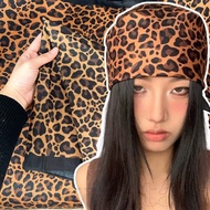2Pcs Retro Leopard Print Bandana | Vintage American Street Style Unisex Scarf, Y2K Hip-Hop Fashion A