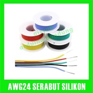 1 roll of AWG24 silicone stranded cable 8 meters 8m silicone 24AWG AWG 24