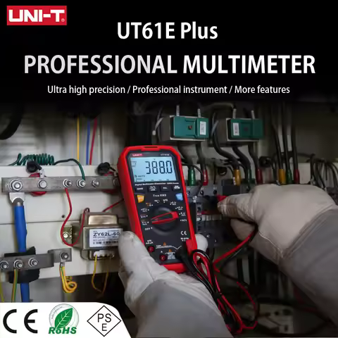 UNI-T Digital Multimeter UT61E Plus Series True RMS 1000V Auto Range Handheld Professional Tester Vo