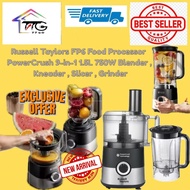 Russell Taylors FP6 Food Processor PowerCrush 9-in-1 1.5L 750W Blender , Kneader , Slicer , Grinder
