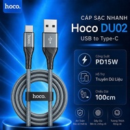 Charging cable supporting data transmission PD12W USB to TypeC Hoco DU02 / DU02Plus for 15 and above