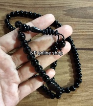 TASBIH BATU GIOK HITAM /TASBIH BATU / GELANG BATU GIOK HITAM