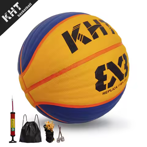 KHT Basketball 3X3 Match High Elasticity and Grip PU Ball Street Training Performnce Size 6/Size 7 f
