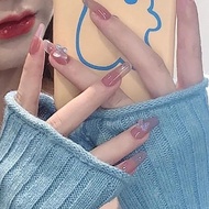 Wearing Middle And Long Nail Patches False Nails Wearable Patches Girl Nail H4k2