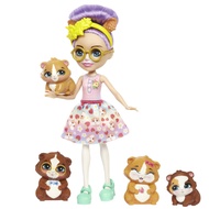 ENCHANTIMALS City-Tails Glee Guinea Pig Family - Guinea Pig Girl Doll with 4 Adorable Guinea Pig Fig