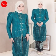 KM Aurelia Lace Kebaya Labuh Set with Batik Sarong (1 Set) [K3048]