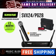 Shure SVX24/PG28 Handheld Wireless Microphone System, SVX4 Diversity Receiver, SVX2 Handheld Transmitter &amp; PG28 Mic