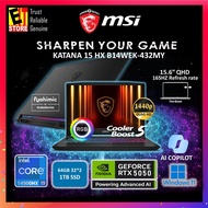 MSI Gaming Laptop Katana 15 HX AI B14WEK-432MY (I9-14900HX /16GB OR 32GB DDR5/1TB SSD /RTX 5050 8GB/