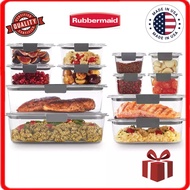 Rubbermaid Container Brilliance Storage 24-Piece Plastic Lids, Leak Proof Food Container meal prep t