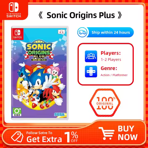 Nintendo Switch Game - Sonic Origins Plus - Games Cartridge Physical Card for Nintendo Switch Oled L