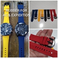 Rubber Watch Strap FOR EXPEDITION/ALEXANDRE CHRISTIE