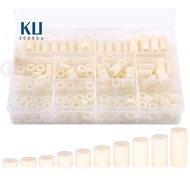 150PCS M6X3-M6X25mm White ABS Round Standoff Spacer Hollow Insulating Column  Spacer Assortment Kit