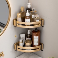Corner Shelf Wall Mounted Bathroom Shelf Gold Aluminum Bath Shower Shelf Bath Shampoo Holder Corner 
