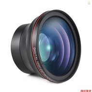 58mm Camera Lens Kit with 0.43X Wide Angle Lens + Macro Lens Aluminum Alloy  DSLR Camera Lens Replac