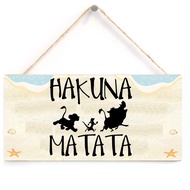 Hakuna Matata Sign  Wood Wall Door  Hanging Plaques Home Decoration
