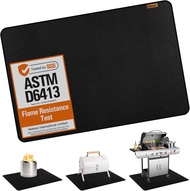 Matace 60x40 Fireproof Under Grill Mats for Outdoor Grill Large Double-Sided Fire Retardant Silicone