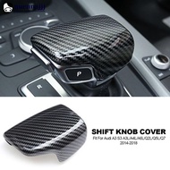 QUENNA Carbon Fiber Pattern Gear Shift Knob Handle Trim Cover Sticker Fit For Audi A3 S3 A3L/A4L/A6L