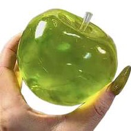 1pc Green Crystal Artificial Apple Ornament, An Ultra-Thin Skin, And A Smooth, Soft Texture. It Func