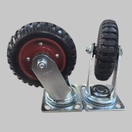 6 inch heavy duty rubber wheels / 6in flower rubber trolley wheels