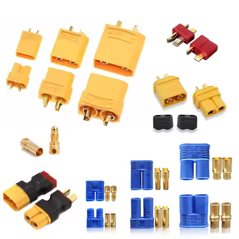 XT30 XT30U XT60 XT60H XT90 EC2 EC3 EC5 T Plug Battery Connector Set Male Female Gold Plated Banana P